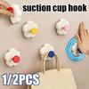 1/2Pcs Punch-Free Suction Cup Hook Wall Mount Hanger Hooks  Bathroom Accessories