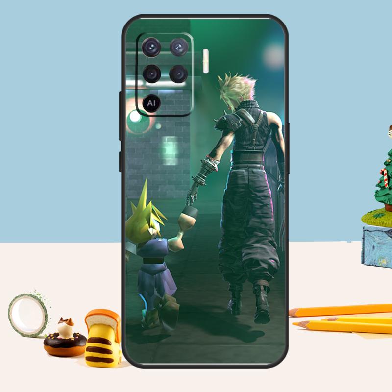 Final Fantasy VII Case For Oppo A80 A60 A40 A15 A16 A17 A57 A94 A74 A54 A76 A96 A18 A38 A58 A78 A98 A5 A6 Pro