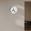 Chinese Martial Arts Wall Clock Stylish Quiet for Living Room Kitchen Office White Frame