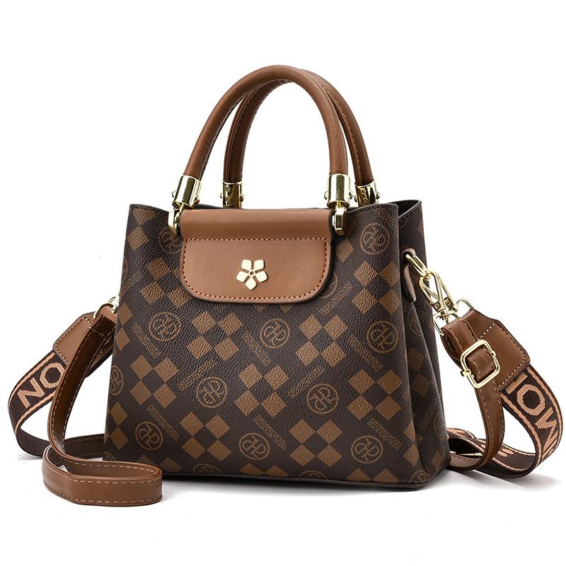 Bag Women's 2025 New Flower Large Capacity Bucket Bag One Shoulder Crossbody Bag Handbag Premium Women's Bag