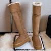 Snow Boots Women's 2025 New Winter High-end Two-wear Button Boots To Keep Warm and Increase the Height of Northeast Mao Mao Boots