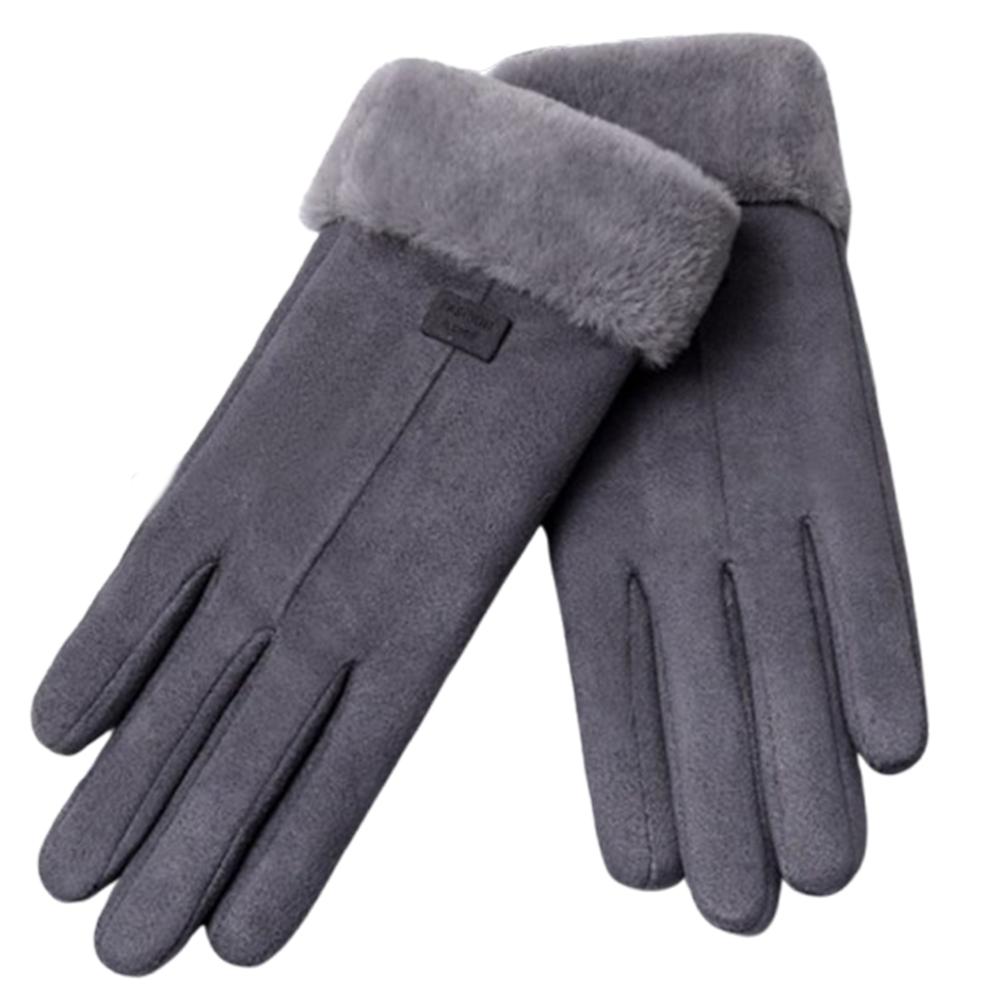 Keep Warm Full Finger Mittens Furry Winter Thermal Gloves Warm Cycling Gloves  Outdoor Sport