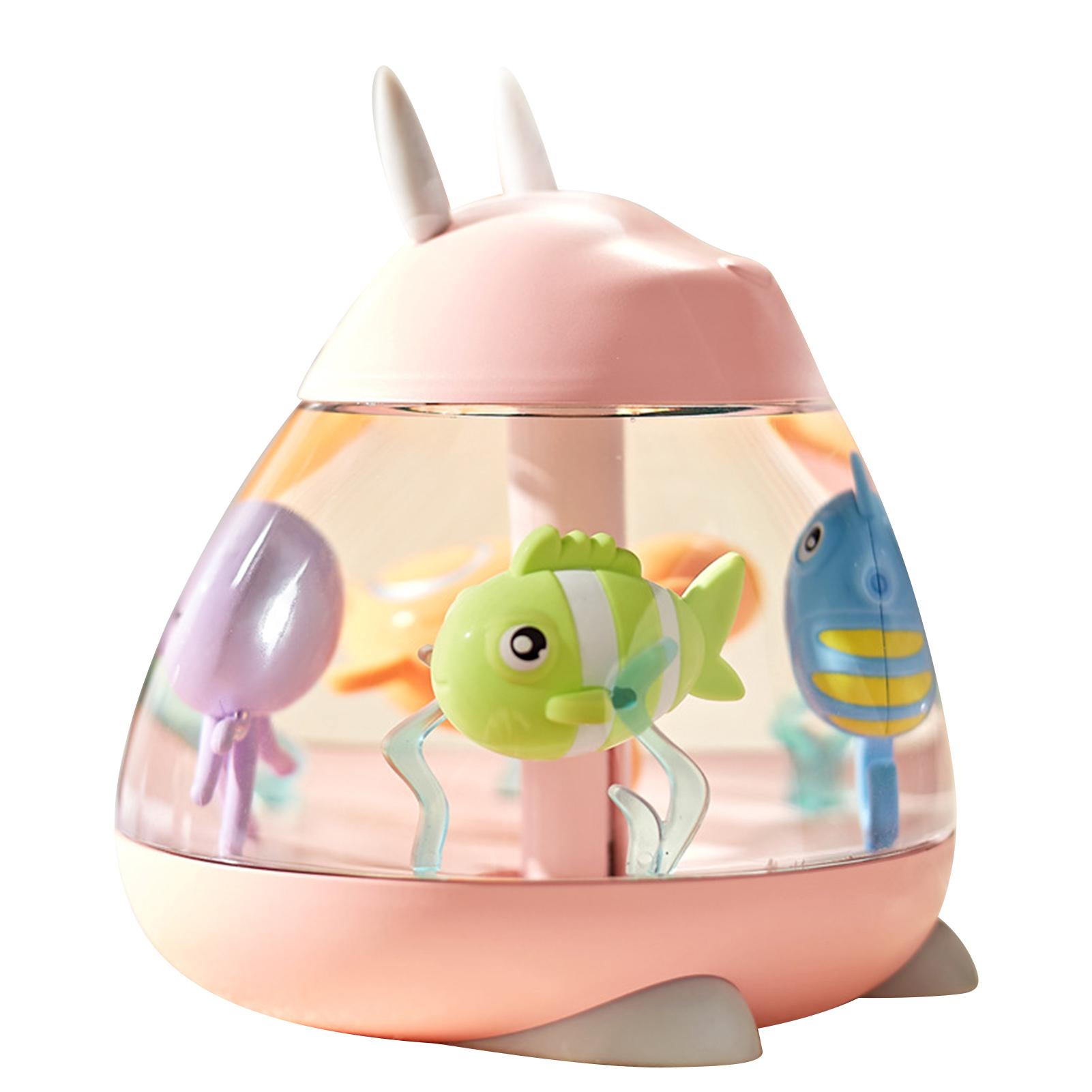 Desk Humidifier Silent USB Powered Decorative Marine Animals Design Small Humidifier For Bedroom Office Blue One Size