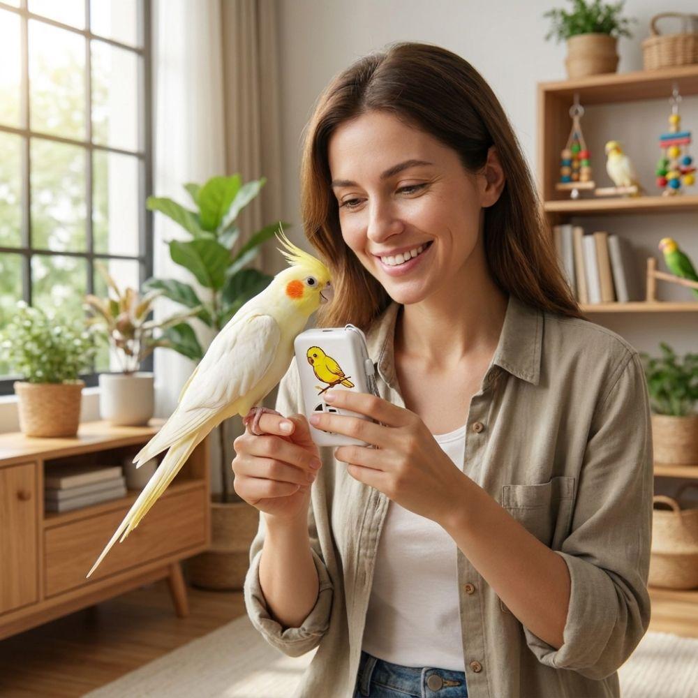 Interactive Bird Talking Trainer Auto Cycle Speech Training Machine Education Purpose