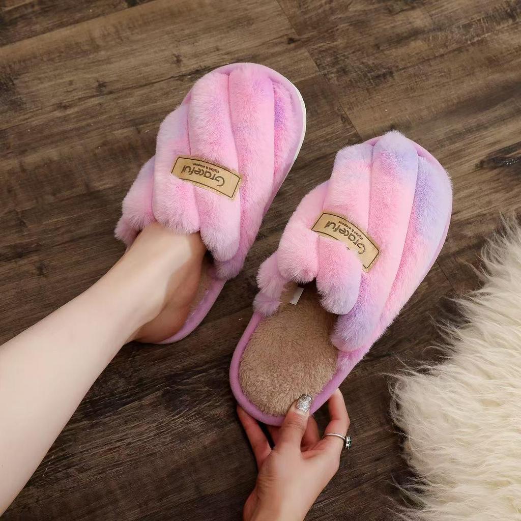 Women's Warm Plush Confinement Shoes - Autumn/Winter Thick-Soled Indoor/Outdoor Cotton Slippers