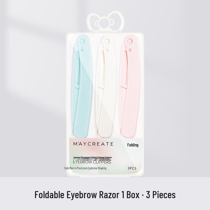 Складной триммер для бровей Jianmei Chuangyan - Безопасный инструмент для стрижки, защищающий от царапин, для начинающих