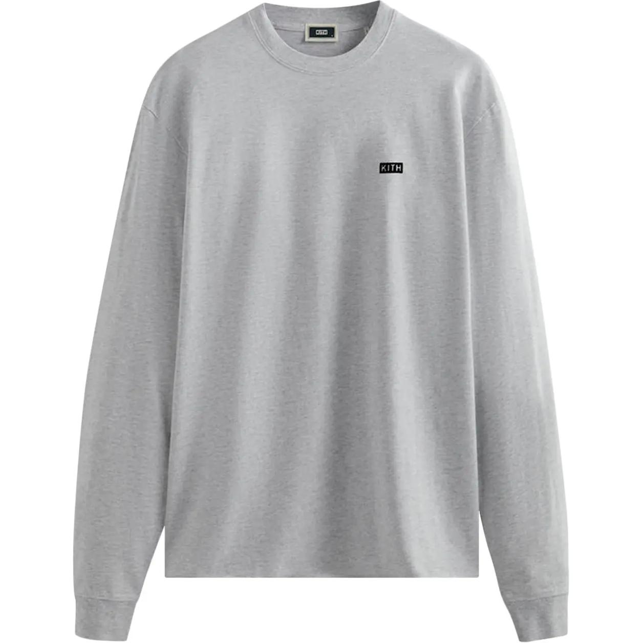 

Kith Long-Sleeve Lax Tee Light Heather Grey Men Tops KHM030688-002