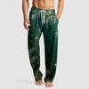 Men's Knitted Fashion Print Pocket Casual Pants Pajama Pants