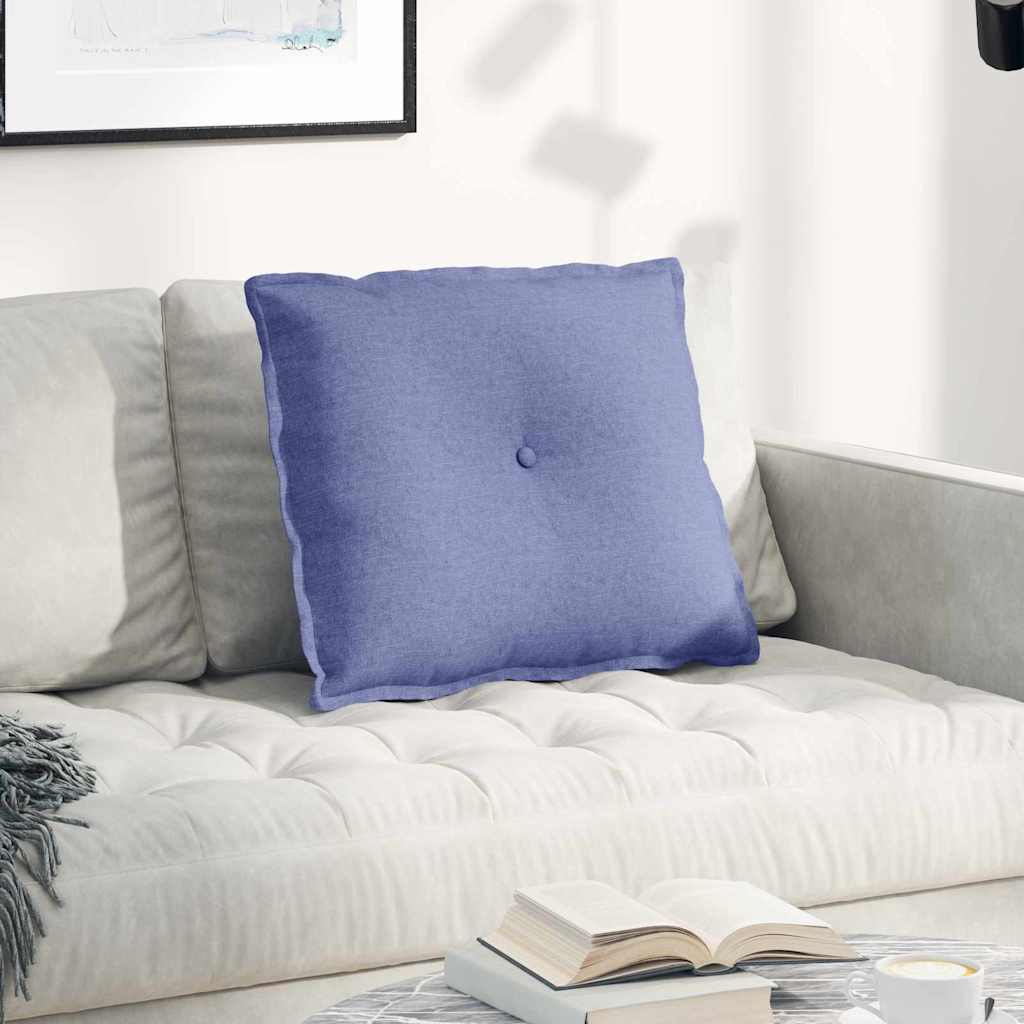 Back Cushion Denim Blue 60 x 19 x 50 cm Fabric