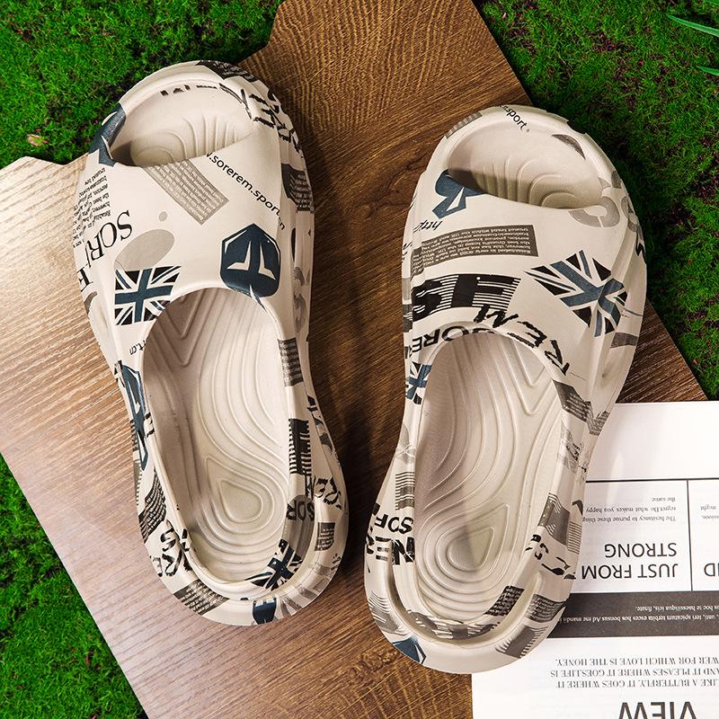Sandals Men's 2025 Summer New Trend Men's Cool Slippers Casual Open-toed Non-slip Beach Shoes