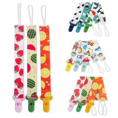 Set da 3 Pezzi Ciuccio per Bambino con Clip a Catena Portaciuccio Cartoni Animati Carini Sollievo Dentizione