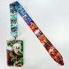 Lanyards Keychain Animated Cartoon Badge Holder ID Credit Card Pass Hang Rope Lanyard For Keys Anime Accessories Gifts
