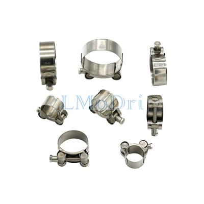 LMoDri Ny Universell Rostfri Stål Motorcykelexpansion Banjo Klämma Klämma För Slip-on Typ Motorcykeldämpare