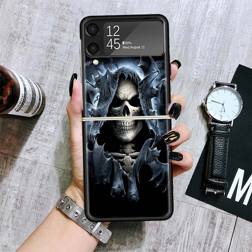 

Reaper Skull Skeleton Gun Cases For Samsung Galaxy Z Flip 4 5 6 7 3 Z Flip7 Flip6 Flip4 Flip5 Flip3 5G Hard Shockproof Fundas Co Samsung Z Flip 3
