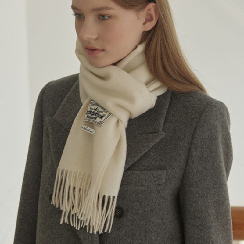 

NONLOCAL Daily Wool Muffler - Ivory Ivory_FREE