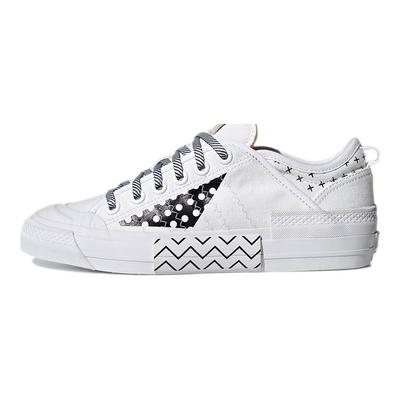 Originals Nizza Multi Foxing Comfortable Casual Breathable Low-Top Skate Shoes Women Sneakers White Black GW5821