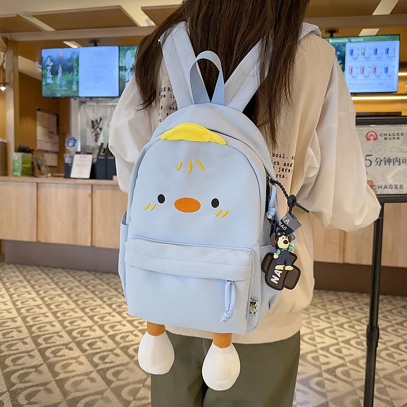 Schoolbag Japanese New Schoolbag Female Junior High School Student Cute Cartoon Chick Ins Wind Backpack Student Korean Version Simple Backpack