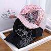 Korean Sequined Duckbill Cap For Women's Rhinestone Butterfly Baseball Cap For Women's Summer Breathable Sunshade Mesh Hat