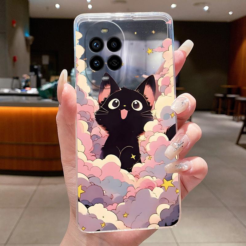 Casing For Huawei Nova 13 Pro Luxury Cute Cool Dragon Flower Pattern Soft silicone Phone Case Back Cover Transparent TPU Shell