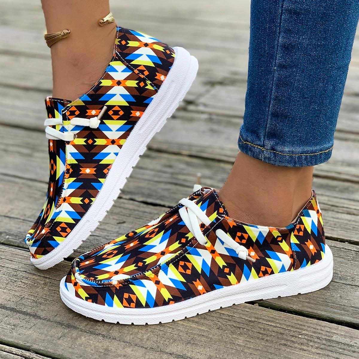 Женские парусиновые туфли на шнуровке — фото 2