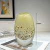 Gradient Bestreute Goldene Runde Glasvase, Blumenarrangement, Hydrokultur-Vase, Glasbehälter, Wohnzimmer-Dekorationsobjekt