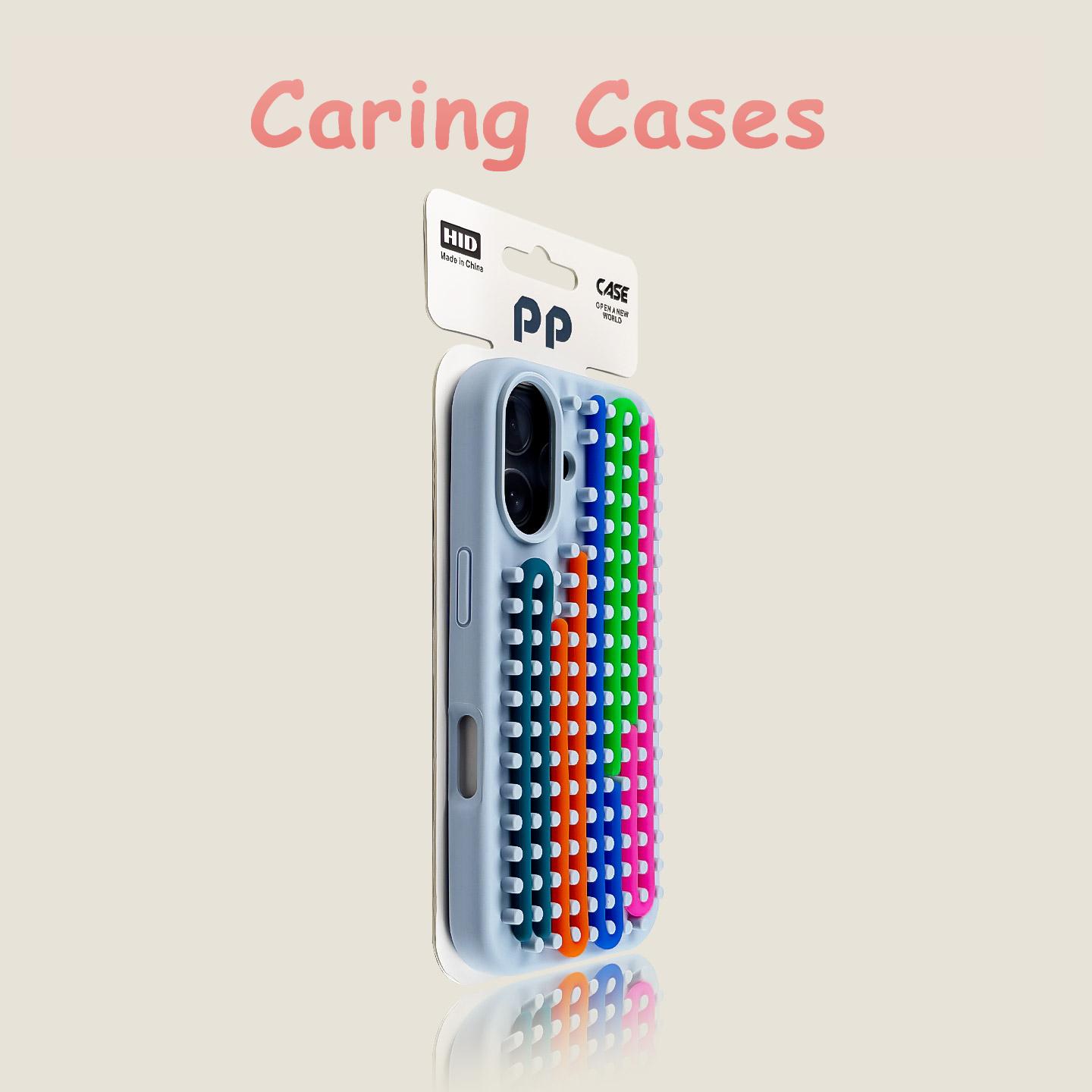 For iPhone 16 Pro Max Case Light Blue Cylindrical Dot Maze Silicone Shockproof Anti-Drop Slim Cover with iphone 15 14 13 iPhone 13 Pro Max