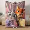 1 peça, Manta com Personagens do Filme Zootopia Decoração de Casa, Manta para Sofá, Manta para Exterior, Presente para Amigos, Colcha de Flanela Perfeita para Quarto