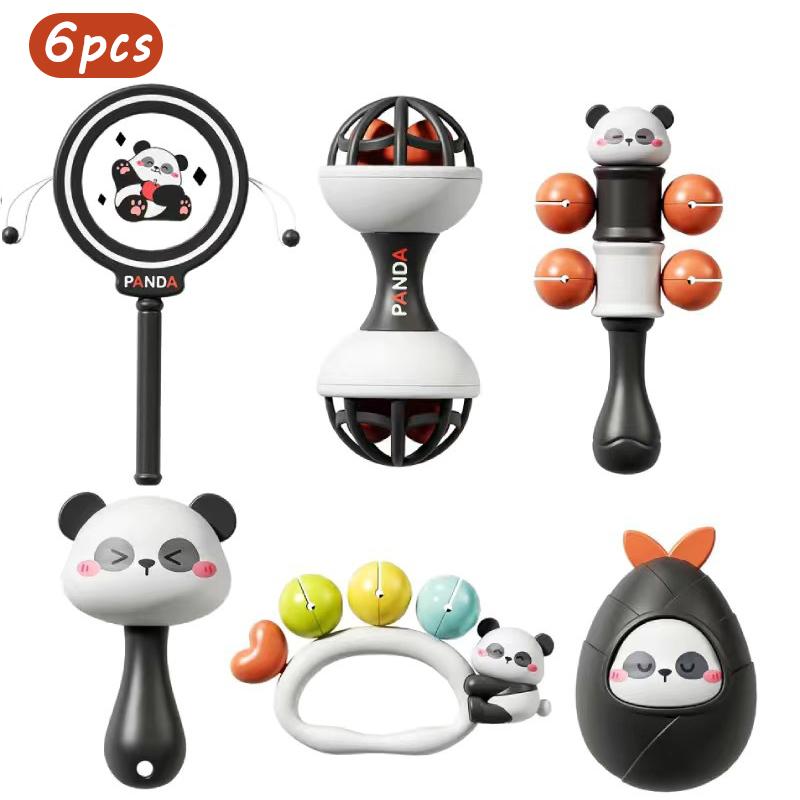 Baby Musical Instruments Set Montessori Handbell Sand Hammer Orff Ringing Instrument Infant Early Visual Stimulation Sensory Toy