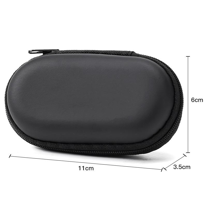 Portable Hard Shell Earphone Case, Shockproof Waterproof Headphone Storage Bag with Zipper, Universal Carrying Pouch for In-Ear