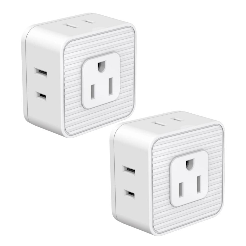 5-Outlet Multi Plug Outlet Splitter US Plug 110-130V Power Supply Side Splitter Box for Office Dorm Travel Essentials Power Adap