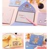 Lovely Bear Greeting Card Cartoon Animal Greeting Card Envelope Postcar Letter Paper Rabbits Memos Card for Student