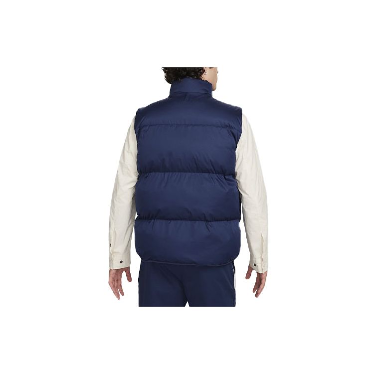 Nike Sportswear Club Primaloft Solid Logo Stand Collar Zip Vest Men Vest Midnight-Navy-Blue FB7373-410