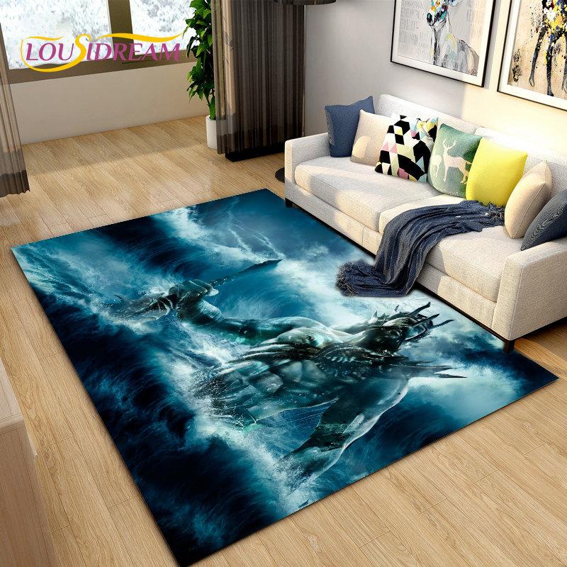 Alfombra grande para gamers de The Elder Scrolls, ideal para sala de estar, dormitorio, sofá, decoración, antideslizante para niños.