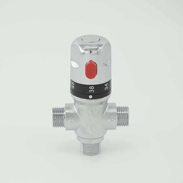 Полностью медный термостатический смесительный клапан для солнечного водонагревателя, для душа