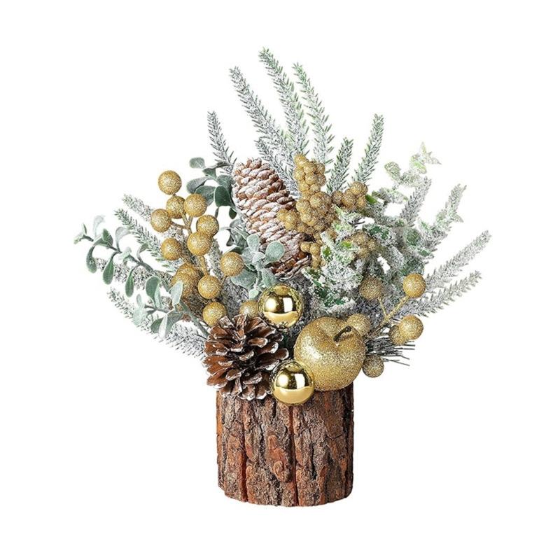 

Artificial Christmas Tree Small Bucket Decorative Christmas New Year