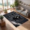 The Cure Crystal Velvet Rug, Custom Name Text Personalized Non‑Slip Floor Mat for Home Decor Gift