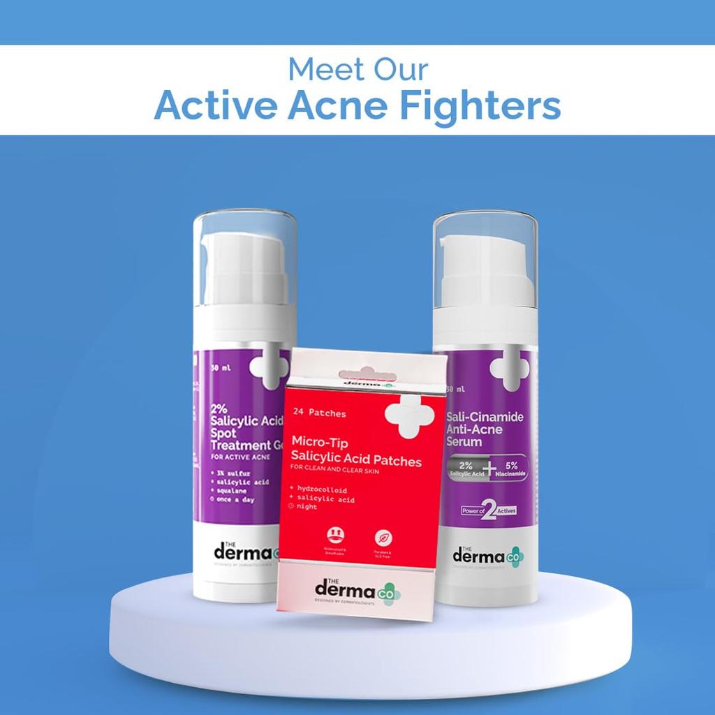 The Derma Co Sali-Cinamide Face Wash Duo 80 Ml X 2 For Oily Combination Skin With Salicylic Acid Niacinamide Care