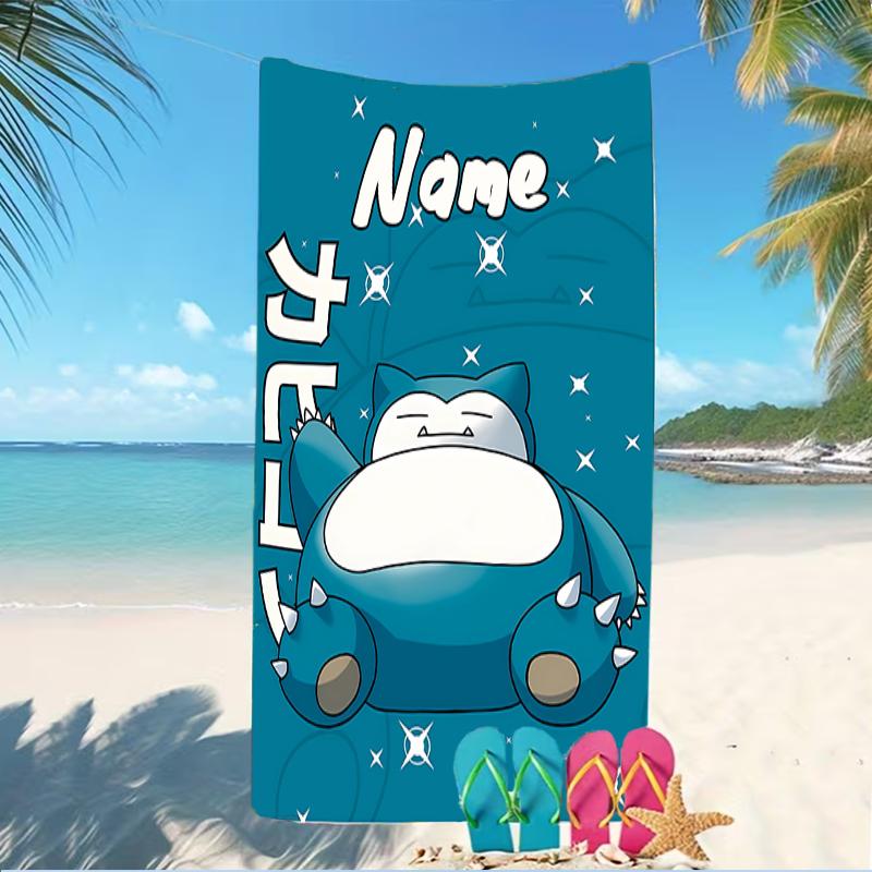 Customizable personalized beach towels Pokémon themed designs.Suitable for the beach, yoga, sports;ideal as beach accessories