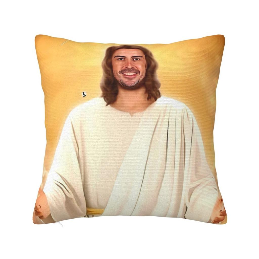 Fernandos Alonsos Saint Pillow Cover Kawaii Pillow Case For Sofa Bedroom Home Decor Cushion Cover Soft Graphic Pillowcases Gift