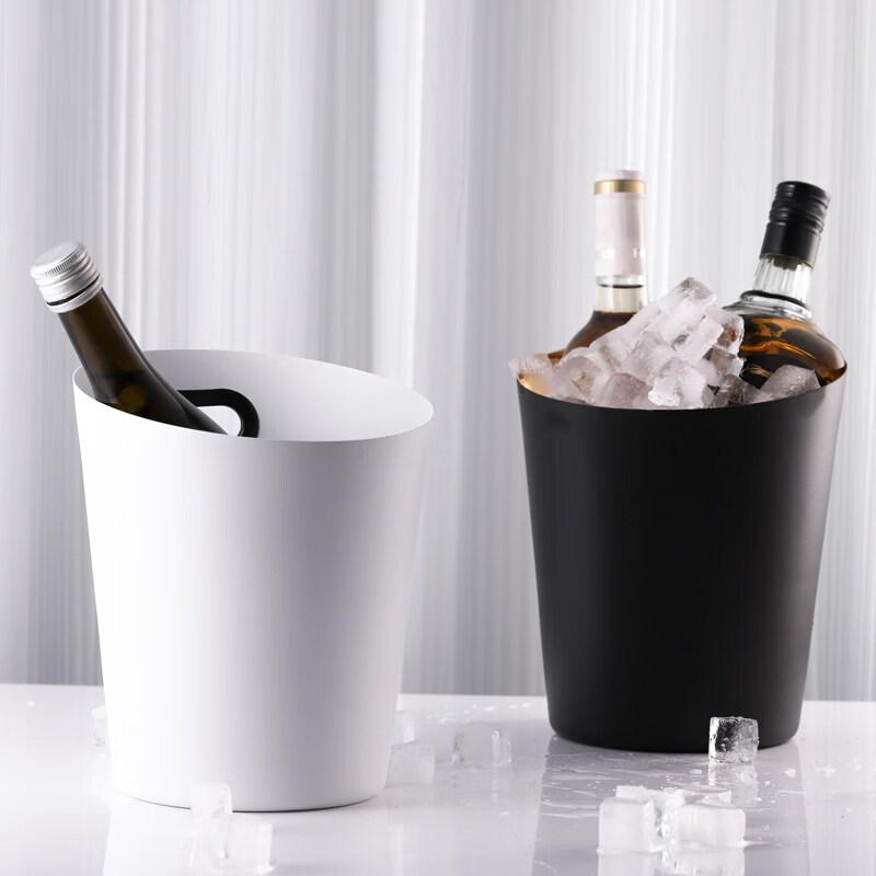 ZISIZ European Style Slanted Stainless Steel Ice Bucket