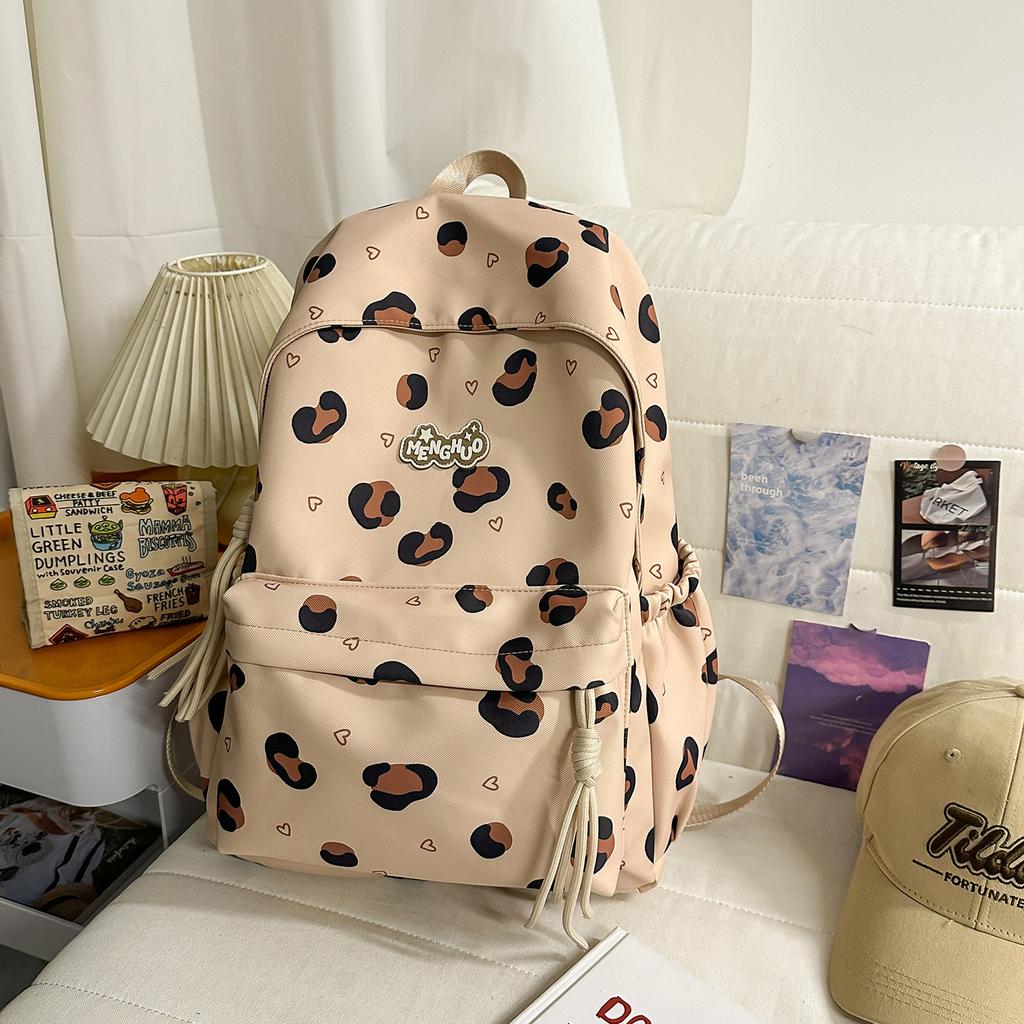 Schoolbag spring new milk whirring cute sweet girl travel backpack Korean ins college wind polka dot light backpack