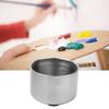 Kubek do malowania olejem ze stali nierdzewnej, podwójny pojemnik na paletę z pojedynczą łyżką (F-339)
