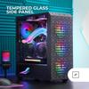 Boîtier - mc-mag - mc-mag noir - verre trempé - 3 ventilateurs rgb - refroidissement liquide 360 mm