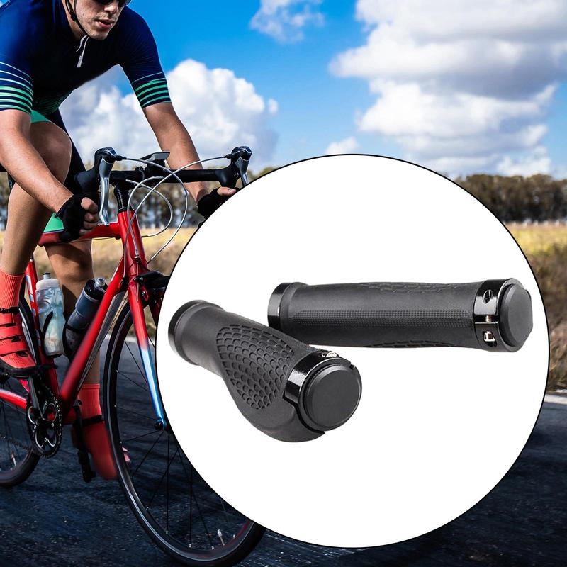 

Shock Absorbing Bike Handlebar Grips Lightweight Non Slip Rubber for 0.87 Inch Handlebars Cycling Gear Replacement