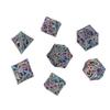 Metal Dice Set Hollow Polyhedral Crafted Portable Board Game Dice for Tabletop Game Gold