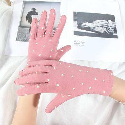 Sunscreen Gloves Female UV Protection Driving Summer Cotton Touch Screen Thin Breathable Riding Elastic Windproof Gloves.