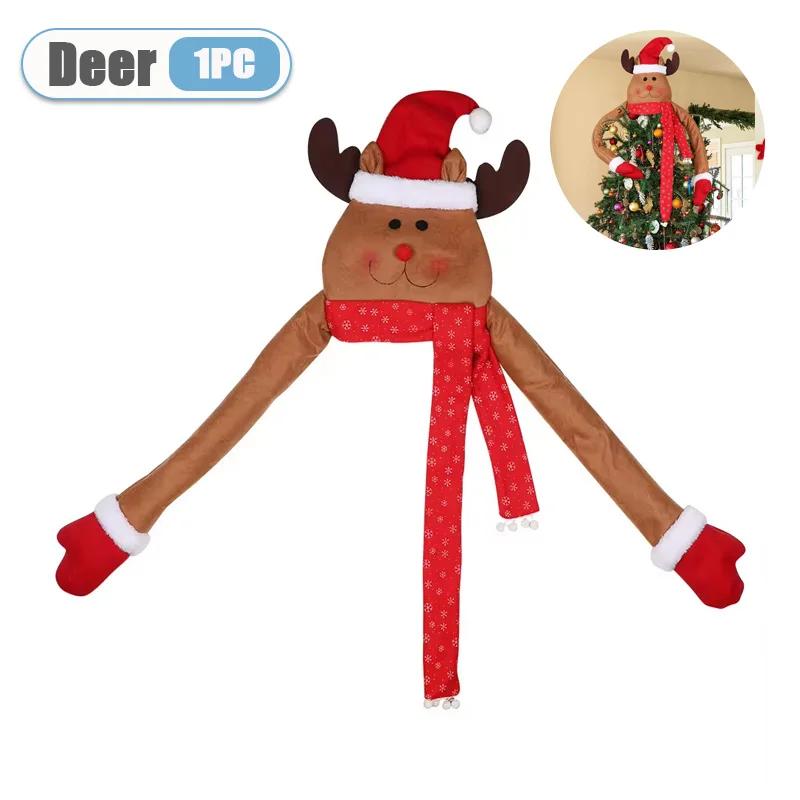 

Новые рождественские украшения 2024 года Звезда на верхушку елки Шапка Санта-Клауса Украшение для верхушки елки Украшение для двора и торгового центра As Shown олений