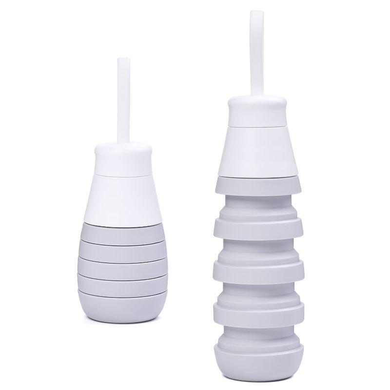 Creative Active Bottle Folding Retractable Silicone Cup with Handle Water Cup Lightweight to Carry Outdoor Use Water Bottle Gift