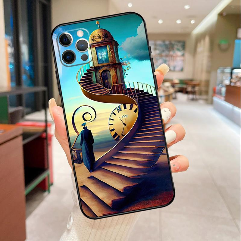 

Salvador Dali Art Case For iPhone 16 15 14 Pro Max 13 12 Mini 11 Pro Max X XS XR Plus Soft Cover Funda iPhone 16
