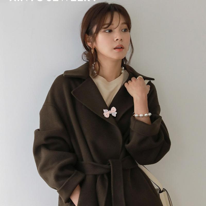 Diamond-encrusted Bow Brooch, Elegant and Refined for Women, Pearl Brooch, Fashionable and Anti-glare Pin